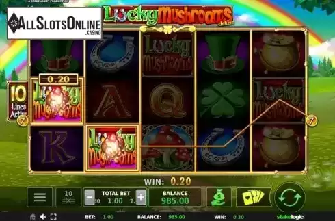 Win Screen 1. Lucky Mushrooms Deluxe from StakeLogic