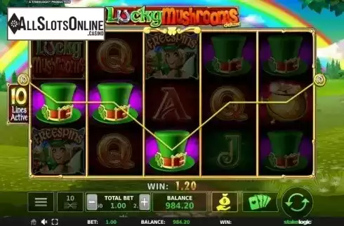 Win Screen 2. Lucky Mushrooms Deluxe from StakeLogic