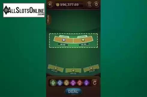 Bonus Bet screen. Let it Ride (XIN Gaming) from XIN Gaming