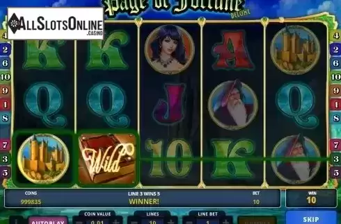 Screen 3. Page of Fortune Deluxe from Zeus Play