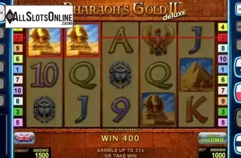 Game workflow 3. Pharaohs Gold 2 Deluxe from Novomatic