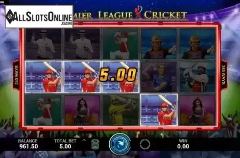 Win Screen 2. Premier League Cricket from Indi Slots