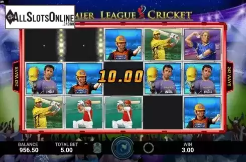 Win Screen 4. Premier League Cricket from Indi Slots