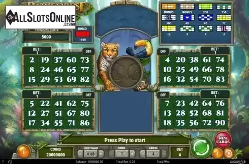 Game Screen 1. Rainforest Magic Bingo from Play'n Go