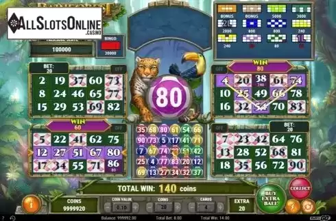Game Screen 2. Rainforest Magic Bingo from Play'n Go