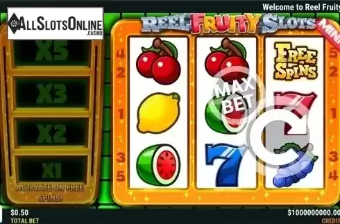 Reels screen. Reel Fruity Slots Mini from Slot Factory