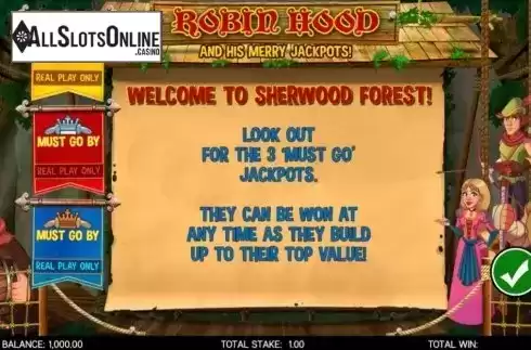 Start Screen. Robin Hood (CORE Gaming) from CORE Gaming