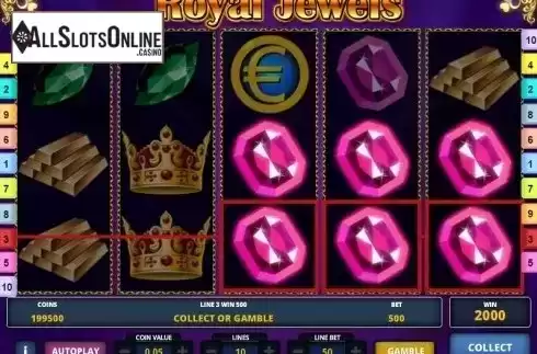 Screen 1. Royal Jewels (Zeus Play) from Zeus Play