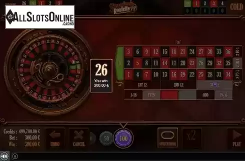 Win screen 1. Steampunk Roulette VIP from GAMING1