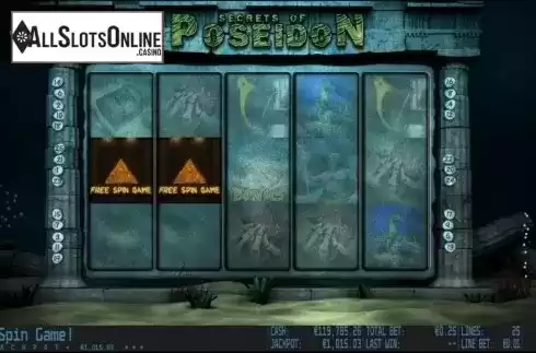Free spins. Secrets of Poseidon HD from World Match