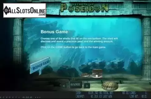 Paytable 4. Secrets of Poseidon HD from World Match