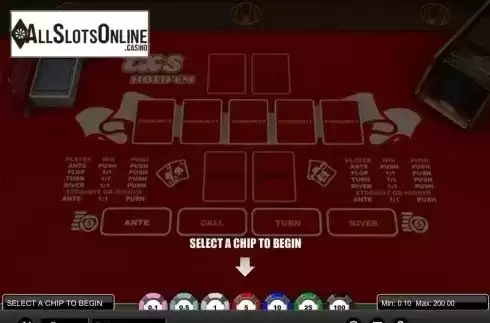 Game Screen. Texas Hold'em (1X2gaming) from 1X2gaming