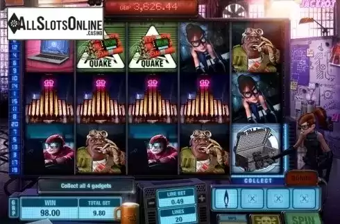 Reels screen. The Casino Job Jackpot from SUNFOX Games