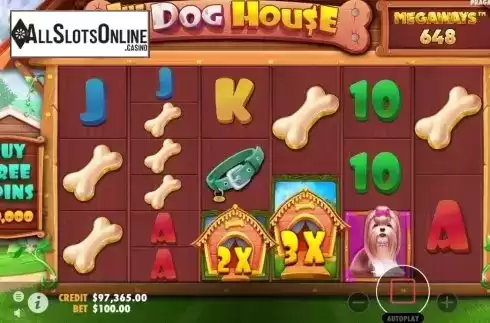 Win Screen. The Dog House Megaways from Pragmatic Play