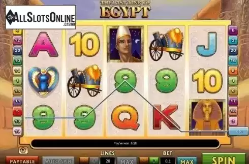 Win Screen . The Last King of Egypt from Bwin.Party