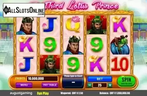 Reel Screen. The Third Lotus Prince from August Gaming