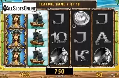 Free Spins screen. Treasure Bay Deluxe HD from Merkur