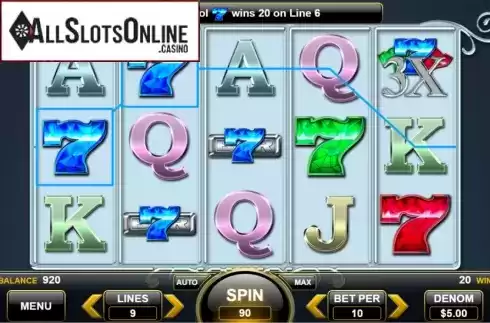 Win Screen 1. Triple Sapphire Sevens from Spin Games