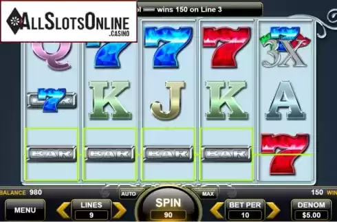 Win Screen 2. Triple Sapphire Sevens from Spin Games
