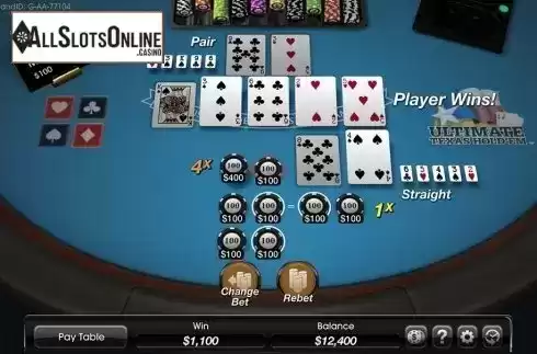 Win Screen . Ultimate Texas Hold 'em (SG) from SG