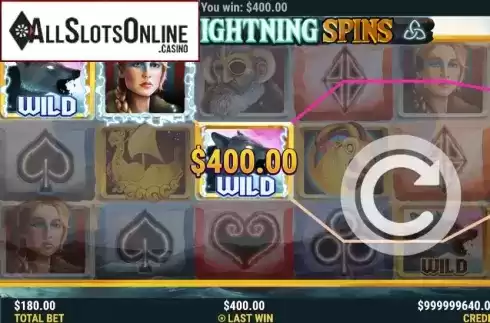 Win Screen 1. Viking Lightning Spins from Slot Factory
