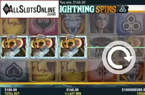 Win Screen 2. Viking Lightning Spins from Slot Factory