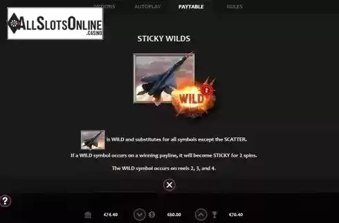 Sticky Wilds screen