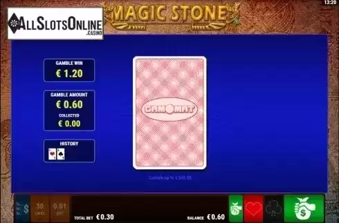 Gamble screen. Magic Stone (Bally Wulff) from Gamomat