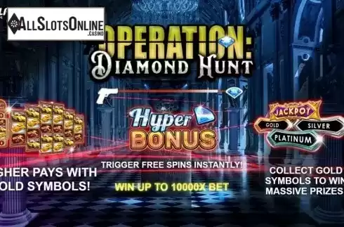 Start Screen. Operation Diamond Hunt from Kalamba Games