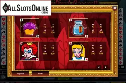 Screen3. Alice and the Red Queen from 1X2gaming