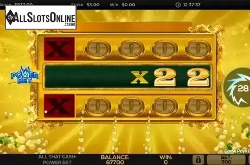 Win Screen 1. All That Cash Power Bet from High 5 Games