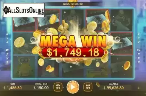 Big Win screen. Artificial Intelligence from KA Gaming
