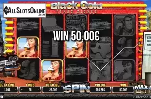 Screen 3. Black Gold Texas Riches from Capecod Gaming
