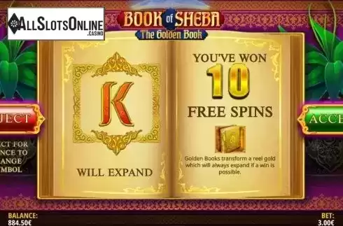 Free Spins 2. Book of Sheba (iSoftBet) from iSoftBet
