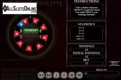 Game Screen. Bonus Roulette (iSoftBet) from iSoftBet