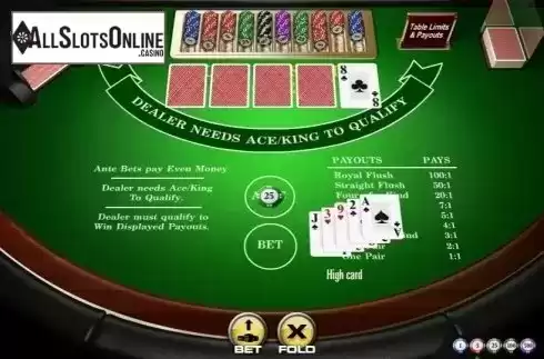 Game Screen 2. Casino Stud Poker (Amaya) from Amaya