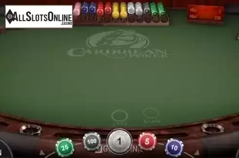 Game Screen 1. Caribbean Poker (BGaming) from BGAMING
