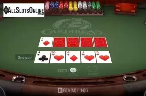 Game Screen 3. Caribbean Poker (BGaming) from BGAMING