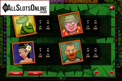 Screen3. Celebrity in the Jungle from 1X2gaming