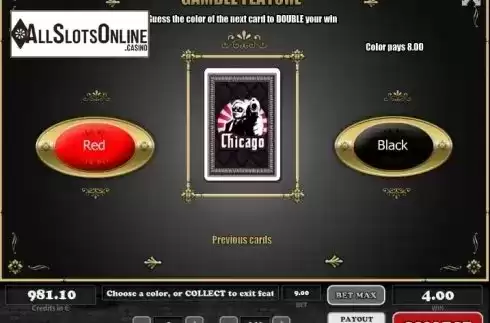 Double Up screen. Chicago (Tom Horn Gaming) from Tom Horn Gaming