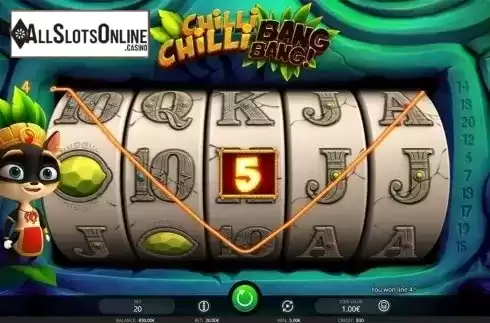 Win screen 2. Chilli Chilli Bang Bang from iSoftBet