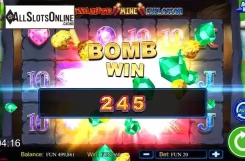 Bomb Win. Dynamite Mine Explosion from High Flyer Games