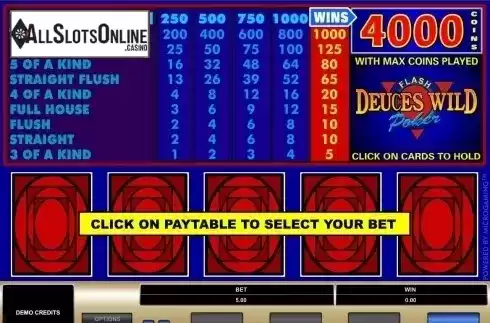 Game Screen. Deuces Wild (Microgaming) from Microgaming