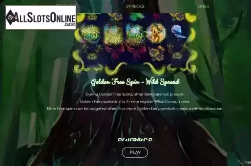 Wild Spread feature screen