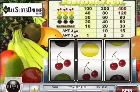 Screen4. Fantastic Fruit Machine from Rival Gaming