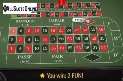 Win Screen. French Roulette (BGaming) from BGAMING
