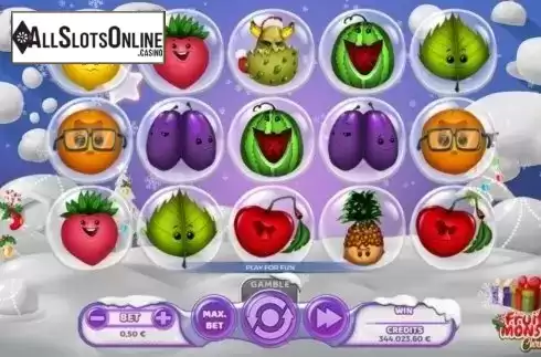 Reel Screen. Fruit Monster Christmas from Spinmatic