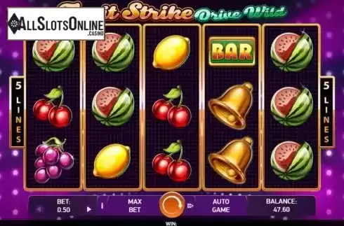 Reel Screen. Fruit Strike: Drive Wild from Bet2Tech