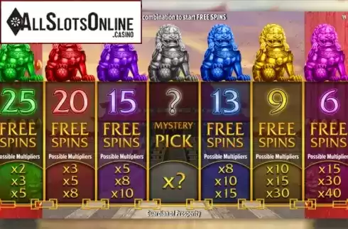 Free Spins. Guardians Of Prosperity from NetGaming