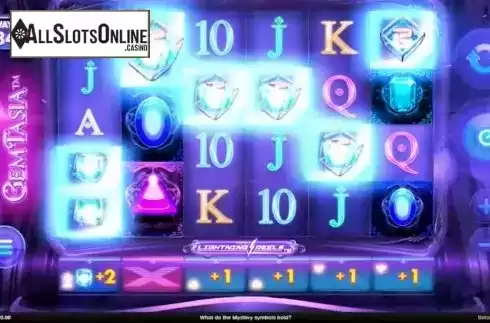Win screen. Gemtasia Lightning Reel from Mutuel Play